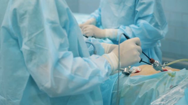 Patient is going through endoscopic surgery