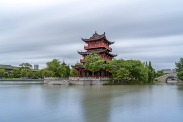 Ancient canal Wharf in Huaian, China