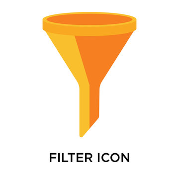 filter icons isolated on white background. Modern and editable filter icon. Simple icon vector illustration.