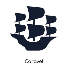 caravel icons isolated on white background. Modern and editable caravel icon. Simple icon vector illustration.