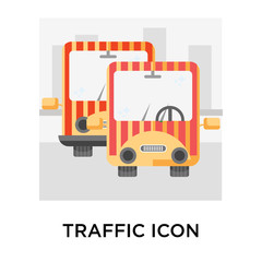 Traffic icon vector sign and symbol isolated on white background, Traffic logo concept