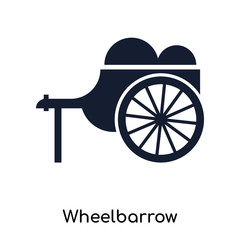 wheelbarrow icons isolated on white background. Modern and editable wheelbarrow icon. Simple icon vector illustration.