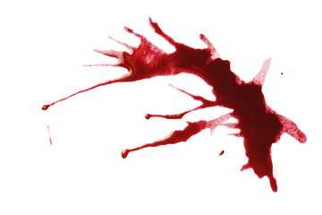 Drops of blood, isolated on white background