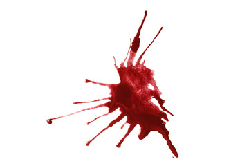 Drops of blood, isolated on white background