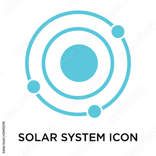 Solar System Icon Vector Sign And Symbol Isolated On White