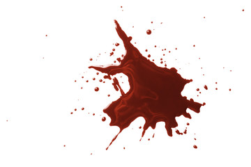 Drops of blood, isolated on white background