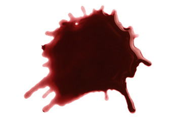 Drops of blood, isolated on white background