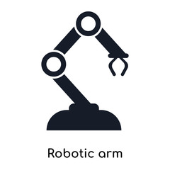 robotic arm icons isolated on white background. Modern and editable robotic arm icon. Simple icon vector illustration.