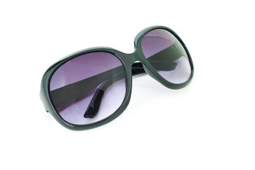 Fototapeta premium purple sunglasses on white background