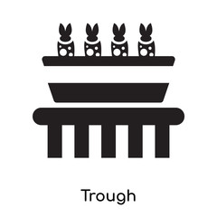 Trough icon vector sign and symbol isolated on white background, Trough logo concept