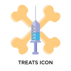 treats icons isolated on white background. Modern and editable treats icon. Simple icon vector illustration.