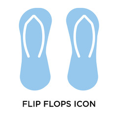 flip flops icon isolated on white background. Simple and editable flip flops icons. Modern icon vector illustration.