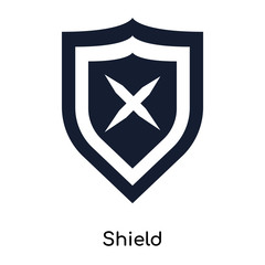 shield icons isolated on white background. Modern and editable shield icon. Simple icon vector illustration.