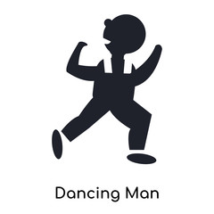 Dancing Man icon vector sign and symbol isolated on white background, Dancing Man logo concept
