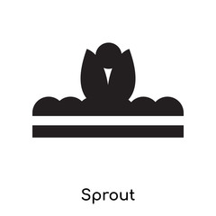 Sprout icon vector sign and symbol isolated on white background, Sprout logo concept