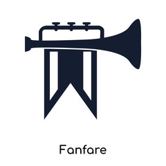 fanfare icons isolated on white background. Modern and editable fanfare icon. Simple icon vector illustration. - obrazy, fototapety, plakaty