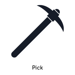pick icons isolated on white background. Modern and editable pick icon. Simple icon vector illustration.