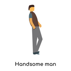 handsome man icon isolated on white background. Simple and editable handsome man icons. Modern icon vector illustration.