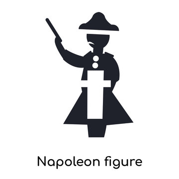 Napoleon figure icon vector sign and symbol isolated on white background, Napoleon figure logo concept