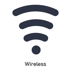 wireless icon isolated on white background. Simple and editable wireless icons. Modern icon vector illustration.