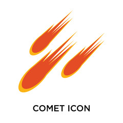 comet icon isolated on white background. Simple and editable comet icons. Modern icon vector illustration.