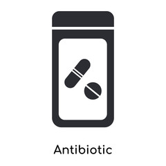 antibiotic icon isolated on white background. Simple and editable antibiotic icons. Modern icon vector illustration.