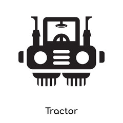 Tractor icon vector sign and symbol isolated on white background, Tractor logo concept