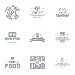 Traditional dish logo set. Simple set of 9 traditional dish vector logo for web isolated on white background