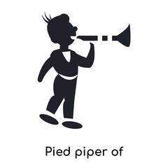 Pied piper of hamelin icon vector sign and symbol isolated on white background, Pied piper of hamelin logo concept