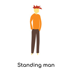 standing man icon isolated on white background. Simple and editable standing man icons. Modern icon vector illustration.