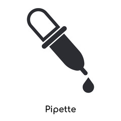pipette icon isolated on white background. Simple and editable pipette icons. Modern icon vector illustration.