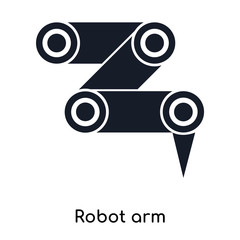 robot arm icons isolated on white background. Modern and editable robot arm icon. Simple icon vector illustration.