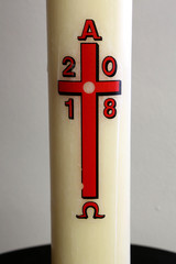 Cierge Pascal.  Pascal candle.