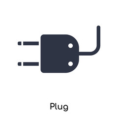 plug icon isolated on white background. Simple and editable plug icons. Modern icon vector illustration.