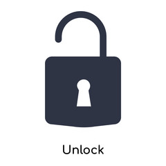 unlock icon isolated on white background. Simple and editable unlock icons. Modern icon vector illustration.