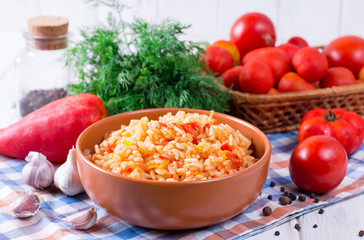 Spicy tomato rice