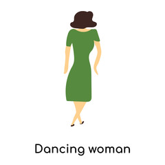dancing woman icon isolated on white background. Simple and editable dancing woman icons. Modern icon vector illustration.