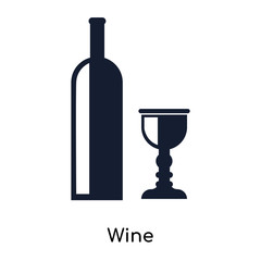 wine icons isolated on white background. Modern and editable wine icon. Simple icon vector illustration.