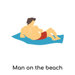 man on the beach icon isolated on white background. Simple and editable man on the beach icons. Modern icon vector illustration.