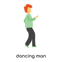 dancing man icon isolated on white background. Simple and editable dancing man icons. Modern icon vector illustration.