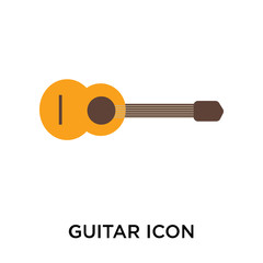 guitar icon isolated on white background. Simple and editable guitar icons. Modern icon vector illustration.