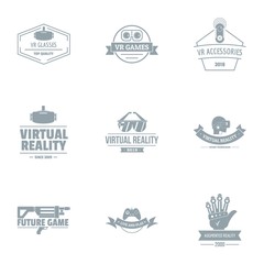 Real logo set. Simple set of 9 real vector logo for web isolated on white background