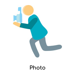 photo icon isolated on white background. Simple and editable photo icons. Modern icon vector illustration.