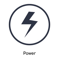 power icon isolated on white background. Simple and editable power icons. Modern icon vector illustration.