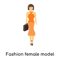 fashion female model icon isolated on white background. Simple and editable fashion female model icons. Modern icon vector illustration.