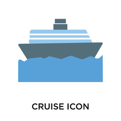 cruise icon isolated on white background. Simple and editable cruise icons. Modern icon vector illustration.