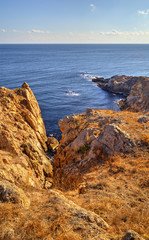 Fototapeta premium Beautiful landscape on rocky shore