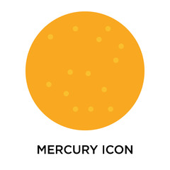 mercury icon isolated on white background. Simple and editable mercury icons. Modern icon vector illustration.