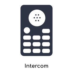 intercom icon isolated on white background. Simple and editable intercom icons. Modern icon vector illustration.