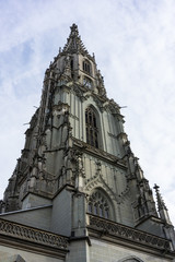 Fototapeta na wymiar minster in bern capital of switzerland historic church